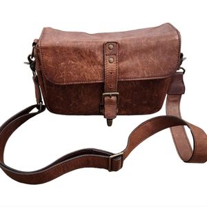 ONA brown Handcrafted bowery Italian leather camera bag